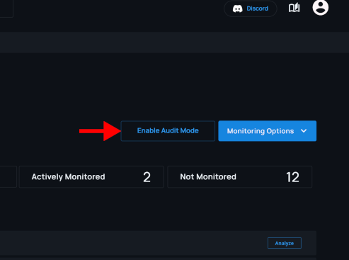 GitHub app audit mode button